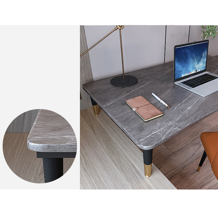 Bureau d'écriture contemporain incurvé avec des jambes en métal bureau pour chambre à coucher