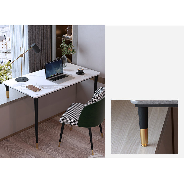 Bureau d'écriture contemporain incurvé avec des jambes en métal bureau pour chambre à coucher