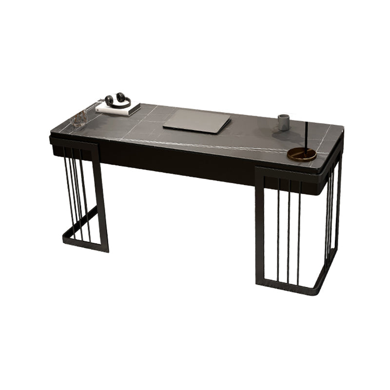 Bureau de bureau en pierre et métal avec un tiroir Courbe d'écriture pour chambre à coucher