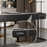 Escritorio de escritura contemporánea escritorio de oficina de trineo curvo en blanco y negro