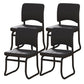 19"W Contemporary Desk Chair No Wheels Upholstered Office Chair