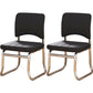 19"W Contemporary Desk Chair No Wheels Upholstered Office Chair