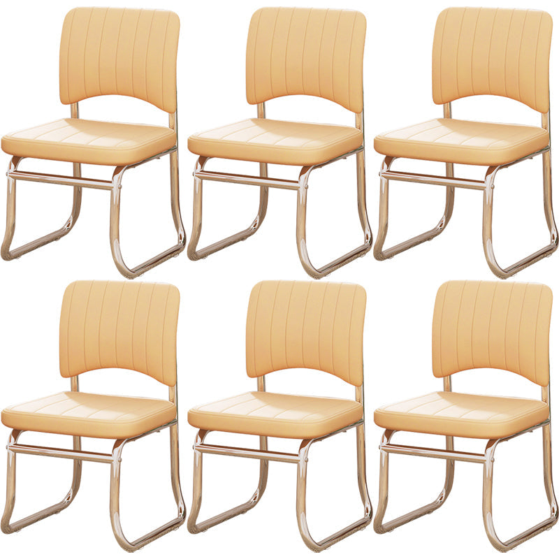19"W Contemporary Desk Chair No Wheels Upholstered Office Chair