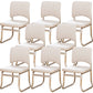 19"W Contemporary Desk Chair No Wheels Upholstered Office Chair