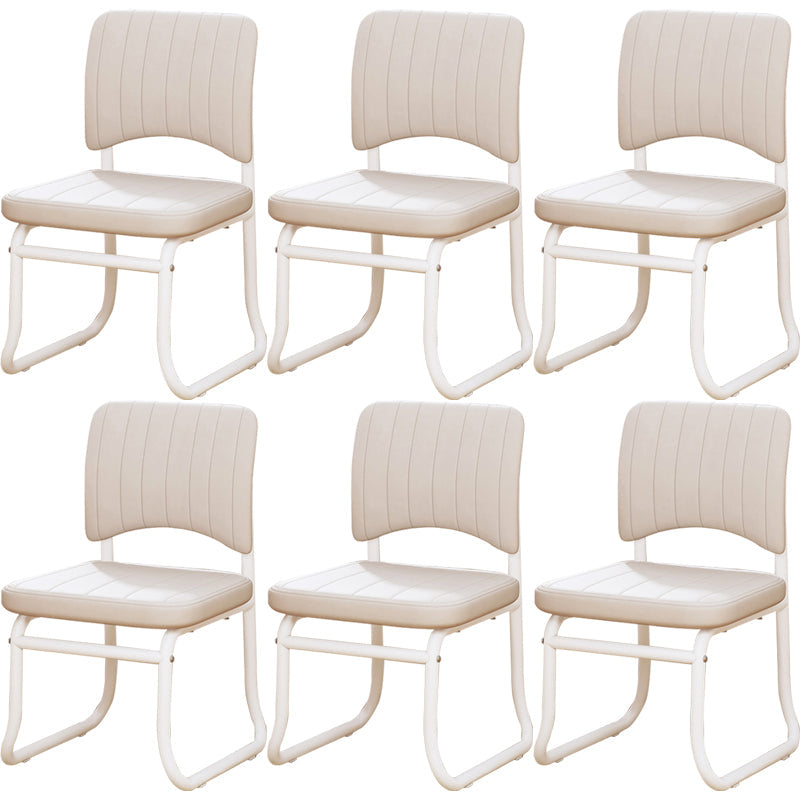 19"W Contemporary Desk Chair No Wheels Upholstered Office Chair