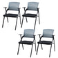Contemporary Ergonomic Conference Chair Mid-Back Office Chair Black-Gray 4 Piece Set Clearhalo 'furn' 'furn_office_chair' 'Furniture' 'Office Chairs' 'Office Furniture' 'office_chair' 6101318