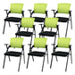 Contemporary Ergonomic Conference Chair Mid-Back Office Chair Black Green 8 Piece Set Clearhalo 'furn' 'furn_office_chair' 'Furniture' 'Office Chairs' 'Office Furniture' 'office_chair' 6101328