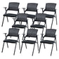 Contemporary Ergonomic Conference Chair Mid-Back Office Chair Black 8 Piece Set Clearhalo 'furn' 'furn_office_chair' 'Furniture' 'Office Chairs' 'Office Furniture' 'office_chair' 6101332