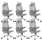 High Back Office Chair Contemporary Lumbar Support Desk Chair 6 Piece Set Metal Clearhalo 'furn' 'furn_office_chair' 'Furniture' 'Office Chairs' 'Office Furniture' 'office_chair' 6101370