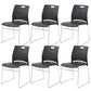 Contemporary Ergonomic Executive Chair Mid-Back No Wheels Guest Chair Black 6 Piece Set Clearhalo 'furn' 'furn_office_chair' 'Furniture' 'Office Chairs' 'Office Furniture' 'office_chair' 6101432