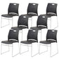 Contemporary Ergonomic Executive Chair Mid-Back No Wheels Guest Chair Black 8 Piece Set Clearhalo 'furn' 'furn_office_chair' 'Furniture' 'Office Chairs' 'Office Furniture' 'office_chair' 6101440