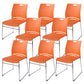 Contemporary Ergonomic Executive Chair Mid-Back No Wheels Guest Chair Orange 8 Piece Set Clearhalo 'furn' 'furn_office_chair' 'Furniture' 'Office Chairs' 'Office Furniture' 'office_chair' 6101442