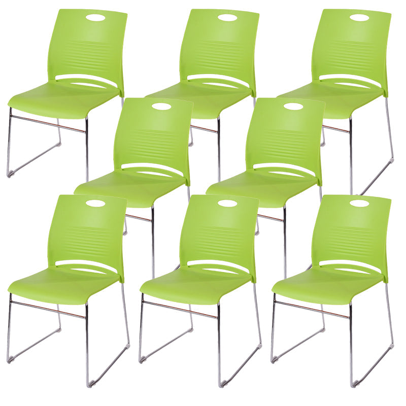 Contemporary Ergonomic Executive Chair Mid-Back No Wheels Guest Chair Green 8 Piece Set Clearhalo 'furn' 'furn_office_chair' 'Furniture' 'Office Chairs' 'Office Furniture' 'office_chair' 6101444
