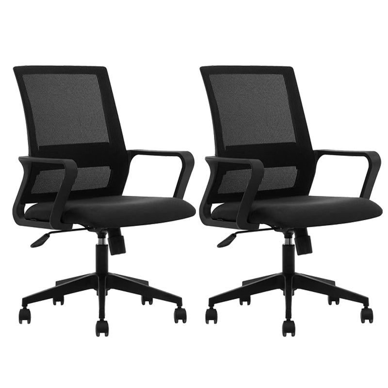 Contemporary Adjustable Office Chair Mid-Back Swivel Desk Chair 2 Piece Set Without Headrest Clearhalo 'furn' 'furn_office_chair' 'Furniture' 'Office Chairs' 'Office Furniture' 'office_chair' 6101451