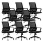 Contemporary Adjustable Office Chair Mid-Back Swivel Desk Chair 8 Piece Set Without Headrest Clearhalo 'furn' 'furn_office_chair' 'Furniture' 'Office Chairs' 'Office Furniture' 'office_chair' 6101463