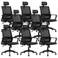 Contemporary Adjustable Office Chair Mid-Back Swivel Desk Chair 8 Piece Set With Headrest Clearhalo 'furn' 'furn_office_chair' 'Furniture' 'Office Chairs' 'Office Furniture' 'office_chair' 6101464
