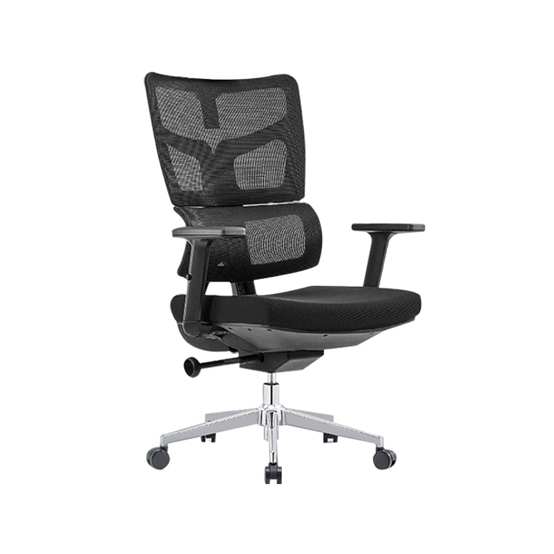 Modern Desk Chair Mesh Computer Chair High-Back Chair in Black/Gray Matte Black 1 Piece Clearhalo 'furn' 'furn_office_chair' 'Furniture' 'Office Chairs' 'Office Furniture' 'office_chair' 6101473