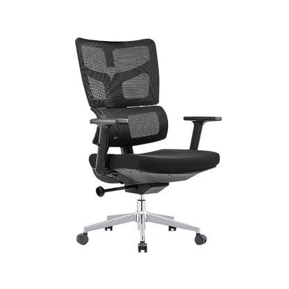 Modern Desk Chair Mesh Computer Chair High-Back Chair in Black/Gray Matte Black 1 Piece Clearhalo 'furn' 'furn_office_chair' 'Furniture' 'Office Chairs' 'Office Furniture' 'office_chair' 6101473