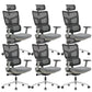 Modern Desk Chair Mesh Computer Chair High-Back Chair in Black/Gray Grey 6 Piece Set Clearhalo 'furn' 'furn_office_chair' 'Furniture' 'Office Chairs' 'Office Furniture' 'office_chair' 6101490