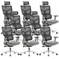 Modern Desk Chair Mesh Computer Chair High-Back Chair in Black/Gray Grey 8 Piece Set Clearhalo 'furn' 'furn_office_chair' 'Furniture' 'Office Chairs' 'Office Furniture' 'office_chair' 6101493