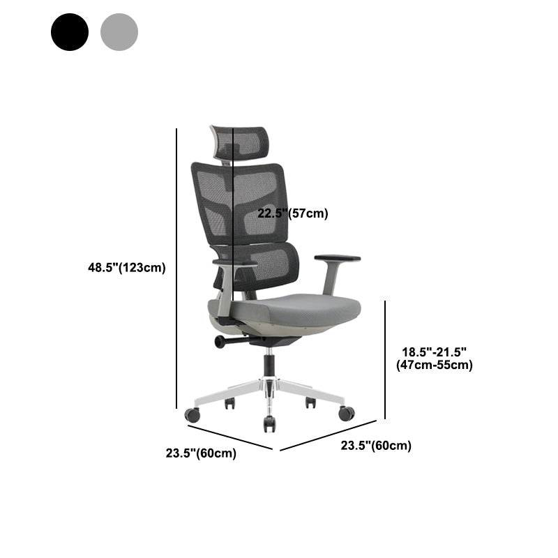 Modern Desk Chair Mesh Computer Chair High-Back Chair in Black/Gray Clearhalo 'furn' 'furn_office_chair' 'Furniture' 'Office Chairs' 'Office Furniture' 'office_chair' 6101495