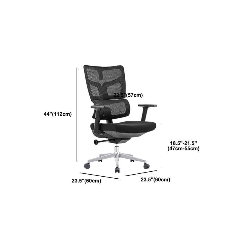 Modern Desk Chair Mesh Computer Chair High-Back Chair in Black/Gray Clearhalo 'furn' 'furn_office_chair' 'Furniture' 'Office Chairs' 'Office Furniture' 'office_chair' 6101496