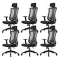 Contemporary High Back Office Chair Black Desk Microfiber Swivel Chair