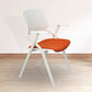 Chaise de bureau contemporaine à bras fixes en plastique, sans roues, chaise de conférence