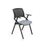 Chaise de bureau contemporaine à bras fixes en plastique, sans roues, chaise de conférence