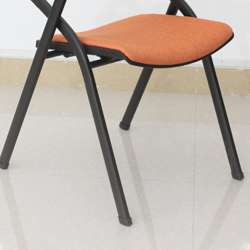 Chaise de bureau contemporaine à bras fixes en plastique, sans roues, chaise de conférence