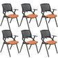 Chaise de bureau contemporaine à bras fixes en plastique, sans roues, chaise de conférence