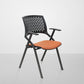 Chaise de bureau contemporaine à bras fixes en plastique, sans roues, chaise de conférence