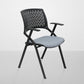 Chaise de bureau contemporaine à bras fixes en plastique, sans roues, chaise de conférence