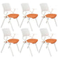 Chaise de bureau contemporaine à bras fixes en plastique, sans roues, chaise de conférence