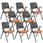Chaise de bureau contemporaine à bras fixes en plastique, sans roues, chaise de conférence