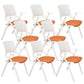 Chaise de bureau contemporaine à bras fixes en plastique, sans roues, chaise de conférence
