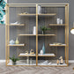 Metal Floor Home Vertical Shelf Bookcase Etagere Open Book Shelf with 6 Shelves