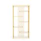 Metal Floor Home Vertical Shelf Bookcase Etagere Open Book Shelf with 6 Shelves