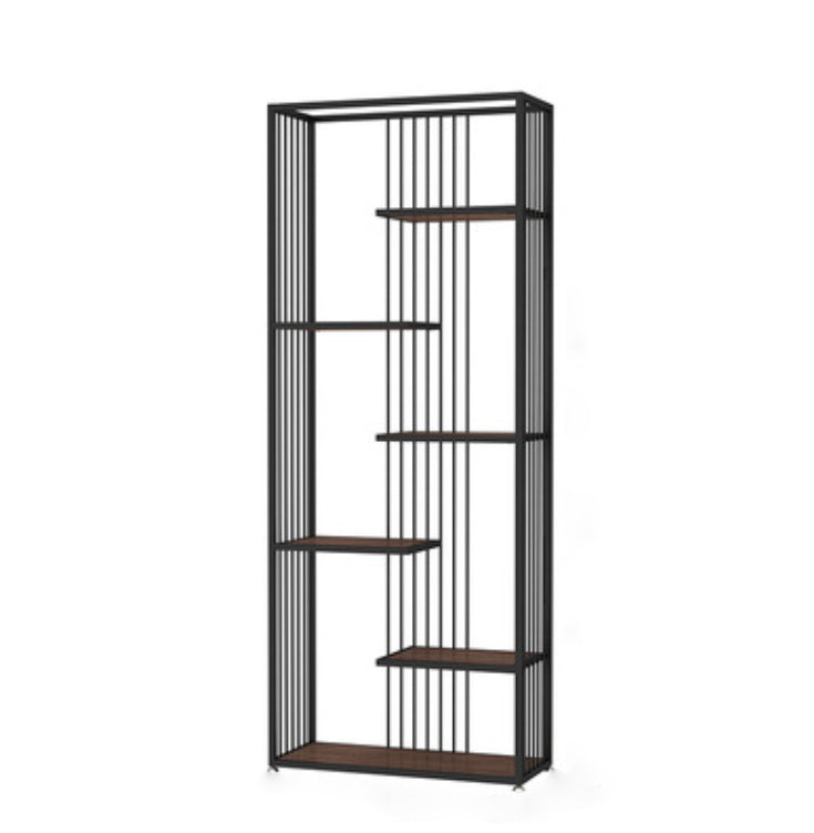 Metal Floor Home Vertical Shelf Bookcase Etagere Open Book Shelf with 6 Shelves