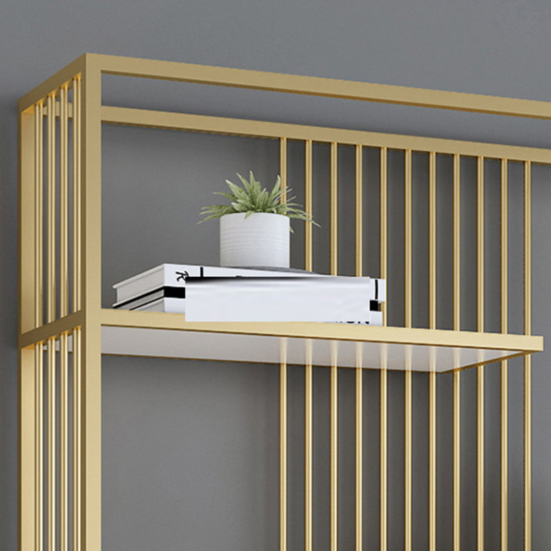 Gold and Black Etagere Book Shelf Vertical Open Home Bookshelf with 6 Shelves Clearhalo 'Bookcases' 'furn' 'furn_bookcases' 'Furniture' 'Office Furniture' 6101613