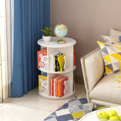 Contemporary Bookcase White Engineered Wood Vertical Shelf Bookcase