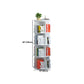 Contemporary Bookcase White Engineered Wood Vertical Shelf Bookcase