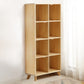 Natural Pine Bookshelf Modern Closed Back Bookcase with Shelves