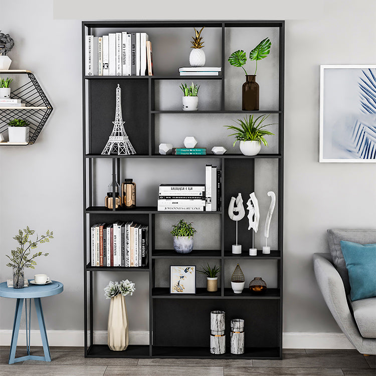 Contemporary Metal Bookshelf Etagere Open Shelf Bookcase with Shelves