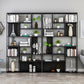 Contemporary Metal Bookshelf Etagere Open Shelf Bookcase with Shelves