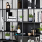 Contemporary Metal Bookshelf Etagere Open Shelf Bookcase with Shelves