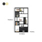 Contemporary Metal Bookshelf Etagere Open Shelf Bookcase with Shelves
