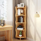 Rubber-Wood Bookshelf Closed Back Bedroom Modern Bookshelf 16" W X 63" H
