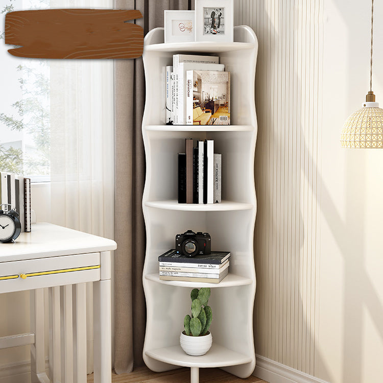 Rubber-Wood Bookshelf Closed Back Bedroom Modern Bookshelf 16" W X 63" H Clearhalo 'Bookcases' 'furn' 'furn_bookcases' 'Furniture' 'Office Furniture' 6101886