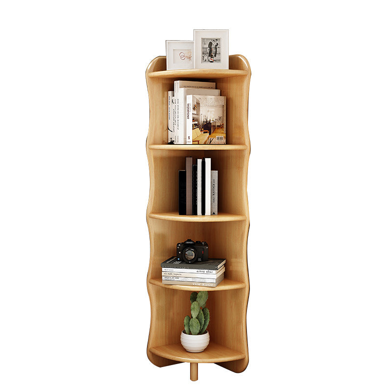 Rubber-Wood Bookshelf Closed Back Bedroom Modern Bookshelf 16" W X 63" H Clearhalo 'Bookcases' 'furn' 'furn_bookcases' 'Furniture' 'Office Furniture' 6101887
